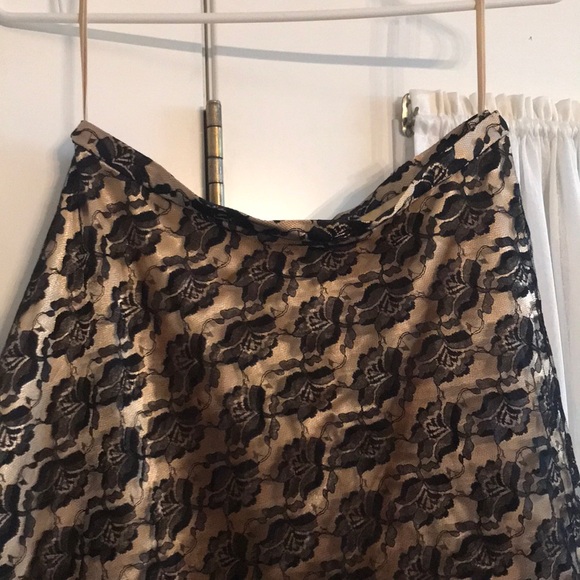 Simon Chang black rose lace covered full maxi skirt - Picture 7 of 9